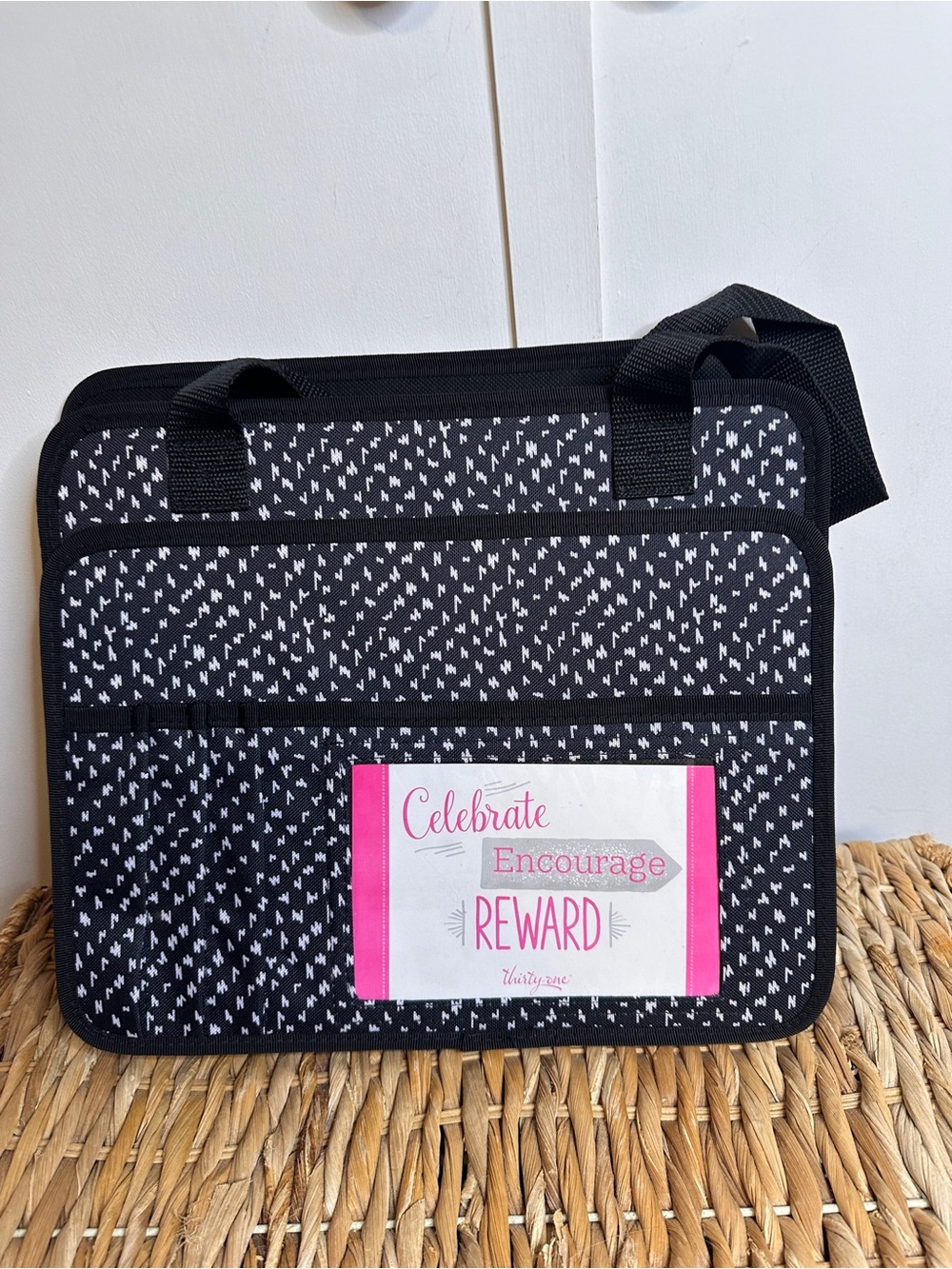 thirty-one Black and White Patterned Tote